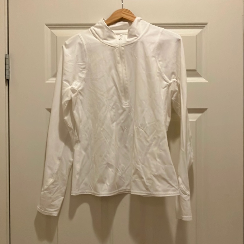 lululemon Nulu Half-Zip Long Sleeve White 12 NWOT